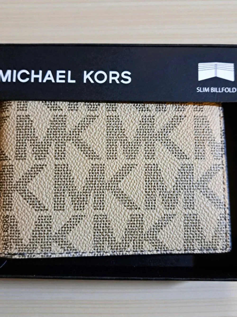 Michael Kors Brown/Tan & Beige Slim Billfold Wallet Bundle Set
